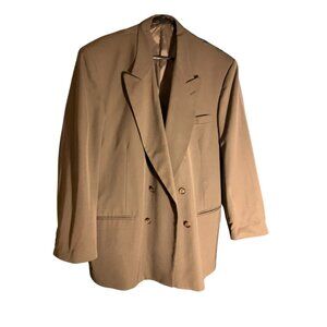 City Streets Men's Taupe 2-Piece Suit Double-Breasted Jacket